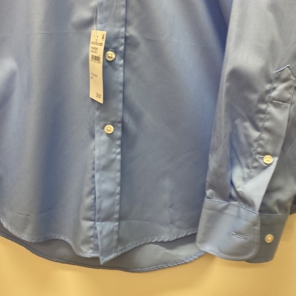 Nordstrom Rack Mens Trim Fit Dress Shirt Light Blue 15.5 x 34-35 - Picture 6 of 7